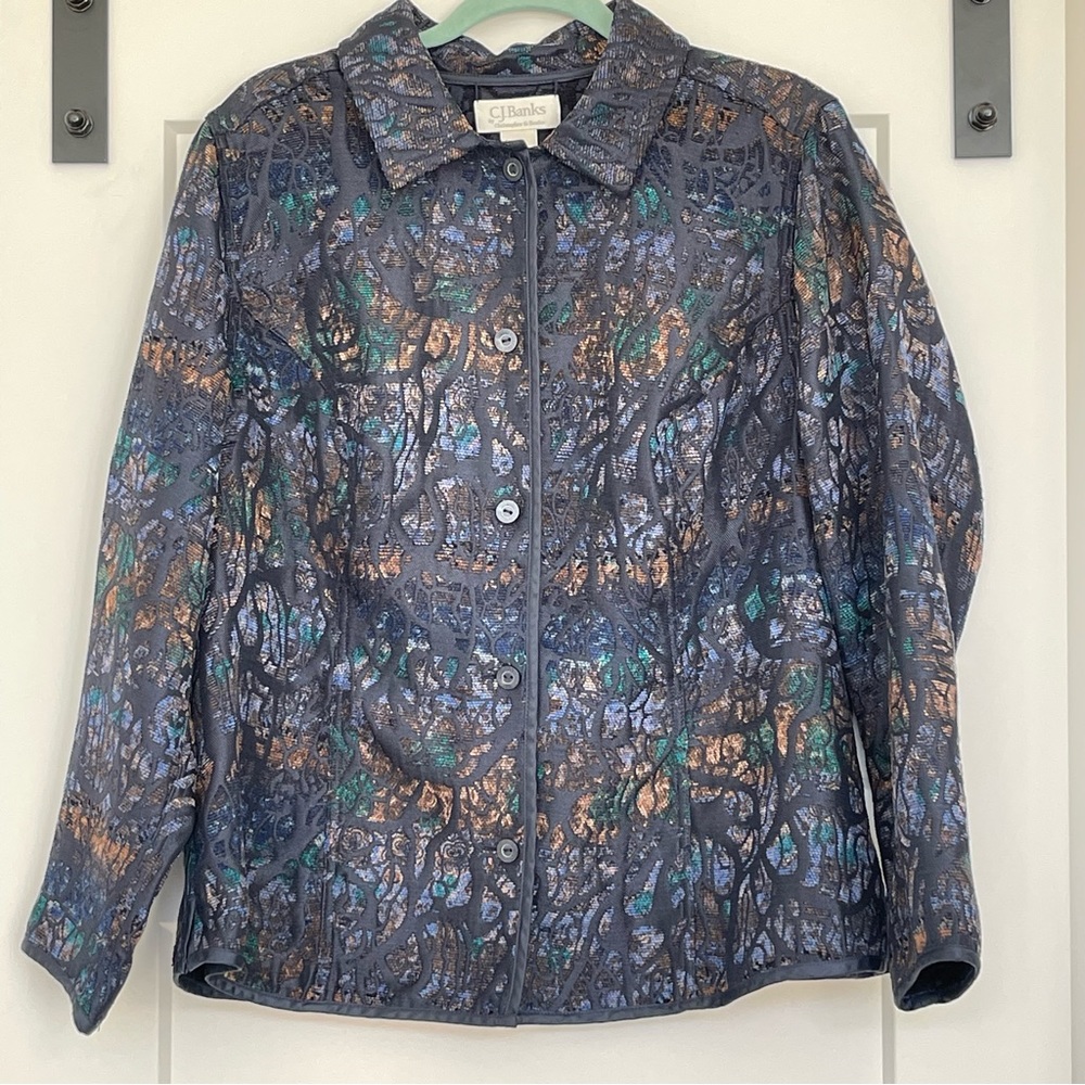 CJ Banks Embroidered blazer
Size 1X